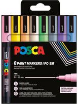 Universalių žymeklių rinkinys Posca PC-3M, vienpusiai, įvairių spalvų, 8 vnt.