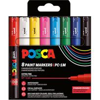 Universalių žymeklių rinkinys Posca Basis, vienpusiai, įvairių spalvų, 8 vnt.