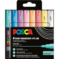 Universalių žymeklių rinkinys Posca Uni, vienpusiai, įvairių spalvų, 8 vnt.