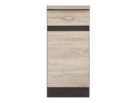 Apatinė virtuvinė spintelė Junona Line Right, sonoma ąžuolo sp./wenge, 47 cm x 40 cm x 85.7 cm