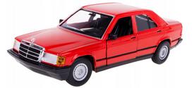 Žaislinis automobilis Bburago Mercedes Benz 190E 1987, 1:24, raudona sp.