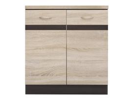 Apatinė virtuvinė spintelė Junona Line, sonoma ąžuolo sp./wenge, 47 cm x 80 cm x 85.7 cm