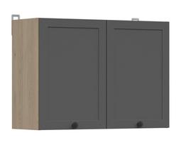 Viršutinė virtuvinė spintelė Junona Line, ąžuolo sp./grafito sp., 30.5 cm x 80 cm x 57.3 cm
