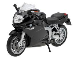 Žaislinis motociklas Welly BMW K1200S, 1:18, juoda sp.