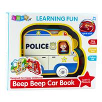Kūdikio knygelė, transporto priemonės Lean Toys Beep Beep, 13 cm, įvairių spalvų