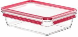 Indelis maistui Emsa Clip & Close, 2 l, 26.7 cm x 19.7 cm, skaidri sp./raudona sp.