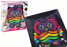 Karoliukų rinkinys papuošalų gamybai Lean Toys Owl, įvairių spalvų