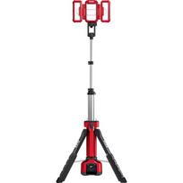 Statybinis prožektorius su stovu, kabinamas FLEX TL 4000, 1000 - 4000 lm, aliuminio sp./raudona sp.