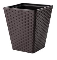 Gėlių vazonas Form Plastic Rattan 3880-070, plastikinis, Ø 39 cm, tamsiai ruda sp.