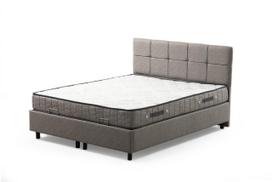 Lova viengulė Kalune Design Vitalia, 90 x 190 cm, šviesiai pilka sp., be čiužinio, su grotelėmis