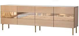 TV staliukas Kalune Design Leon, aukso sp./bronzos sp., 180 cm x 35 cm x 59 cm