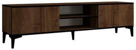 TV staliukas Kalune Design Erem, juoda sp./riešuto sp., 180 cm x 40 cm x 45 cm