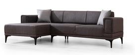 Kampinė sofa - lova Atelier Del Sofa Horizon, tamsiai pilka sp., kairinė, 250 x 140 cm x 77 cm
