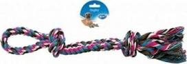Žaislas šuniui, virvinis Duvo 2 Knots Double Loop, 50 cm, įvairių spalvų