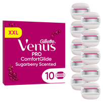 Keičiamos skustuvo galvutės Gillette Venus Pro Comfortglide Sugarberry, 10 vnt