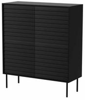 Komoda Cama Cortina, juoda sp., 118 cm x 102 cm x 40 cm