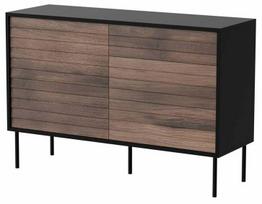 Komoda Cama Cortina, juoda sp./riešuto sp., 81 cm x 120 cm x 40 cm