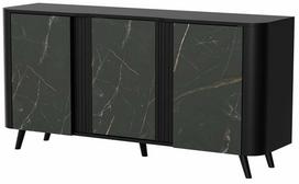 Komoda Cama Volare, balta sp./juoda sp., 75 cm x 151 cm x 39 cm