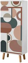 Batų spintelė Kalune Design Vegas B 942, ruda sp./balta sp., 38 cm x 50 cm x 135 cm