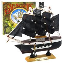Žaislinis laivas Lean Toys Sailing Ships, juoda sp.
