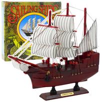 Žaislinis laivas Lean Toys Sailing Ships, ruda sp.