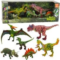 Figūrėlių rinkinys, dinozauras Lean Toys Age Of Dinosaurs, 6 vnt., įvairių spalvų