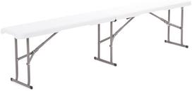 Lauko suoliukas Catering, balta sp., 183 cm x 28 cm x 43.5 cm