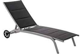 Lauko gultas Ibiza 841179, sidabro sp./juoda sp., 192 cm x 67 cm x 30 cm