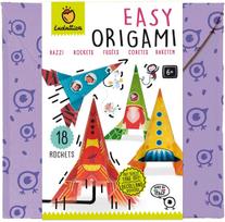 Popierinių figūrų gaminimo rinkinys Ludattica Easy Origami Rockets, įvairių spalvų