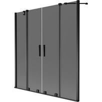 Dušo sienelė Mexen Velar Duo, 150 cm x 150 cm, juoda sp./grafito sp./grūdintas