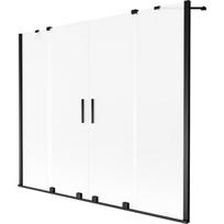 Dušo sienelė Mexen Velar Duo, 180 cm x 150 cm, skaidri sp./juoda sp./matinis