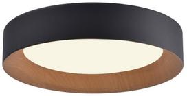 Šviestuvas lubų CristalRecord Lili, LED, 3000 °K, juoda sp./medienos sp., 65 x 65 cm