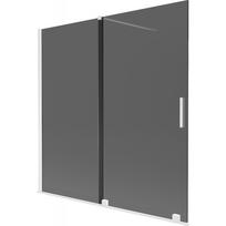 Dušo sienelė Mexen Velar, 160 cm x 150 cm, balta sp./grafito sp./grūdintas