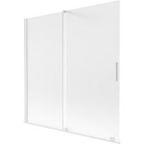 Dušo sienelė Mexen Velar, 160 cm x 150 cm, skaidri sp./balta sp./matinis