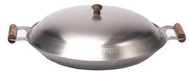 Keptuvė su dangčiu GrillSymbol Cataplana, nerūdijantysis plienas, 45 cm, sidabro sp.