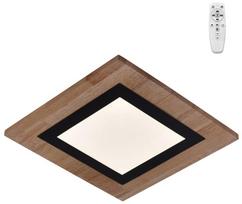 Šviestuvas lubų CristalRecord Hasbi, LED, 3000 - 6000 °K, ruda sp./juoda sp., 30 x 30 cm