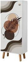 Batų spintelė Kalune Design Vegas B 955, balta sp., 38 cm x 50 cm x 135 cm