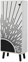 Batų spintelė Kalune Design Vegas SB 963, balta sp./juoda sp., 38 cm x 50 cm x 135 cm