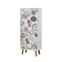 Batų spintelė Kalune Design Vegas B 944, balta sp., 38 cm x 50 cm x 135 cm