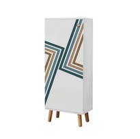 Batų spintelė Kalune Design Vegas B 951, balta sp., 38 cm x 50 cm x 135 cm