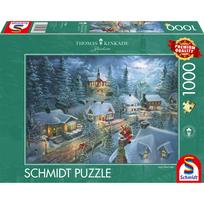 Dėlionė Schmidt Thomas Kinkade Studios Santas Silent Night, 49.3 cm x 69.3 cm, 1000 vnt., įvairių spalvų