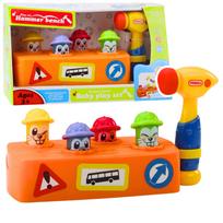 Žaidimas, su plaktuku Lean Toys Hammer Bench, 13 cm, įvairių spalvų