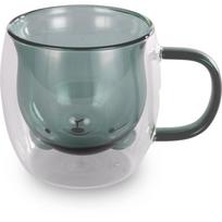 Dvigubo stiklo puodelis Lamart Vaso Bear, skaidri sp./žalia sp., 0.250 l