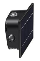 Sieninis šviestuvas su saulės baterija CristalRecord Calm, 2W, IP54, juoda sp.