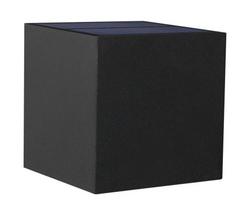 Sieninis šviestuvas su saulės baterija CristalRecord Open, 9W, IP65, juoda sp.