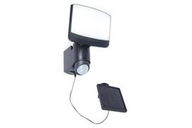 Prožektorius su saulės baterija, tvirtinamas prie sienos Lutec Sunshine Solar, 7.5 W, 500 lm, 5000 °K, IP54, pilka sp.