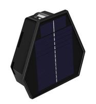 Sieninis šviestuvas su saulės baterija CristalRecord Diamant, IP54, juoda sp.