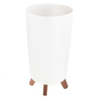 Gėlių vazonas DGTL240-S449, plastikinis, 23.9 cm x 23.9 cm, Ø 23.9 cm, balta sp.