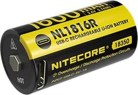 Įkraunamas elementas Nitecore NL1816R, 18350, 1600 mAh