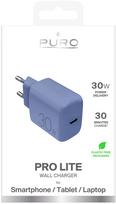 Telefono įkroviklis Puro Pro Lite, USB Type C, mėlyna sp., 30 W